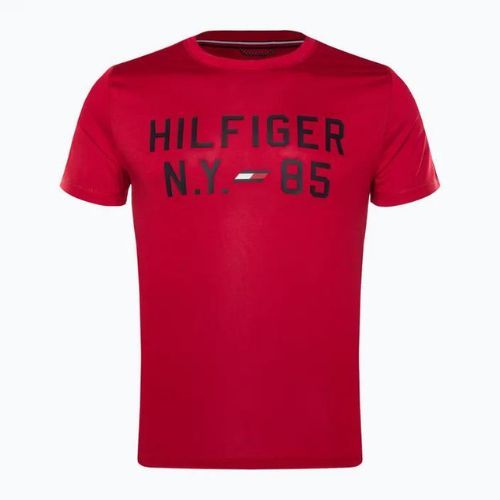 Herren Tommy Hilfiger Grafik-Trainings-T-Shirt rot