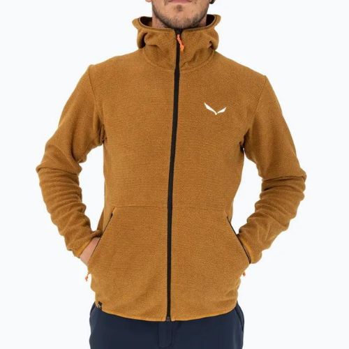 Herren Salewa Nuvolo EN Fleece-Sweatshirt goldbraun melange