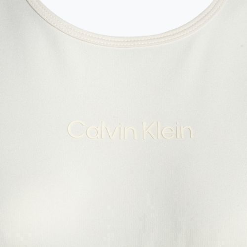 Damen Calvin Klein Strick-T-Shirt aus weißem Wildleder