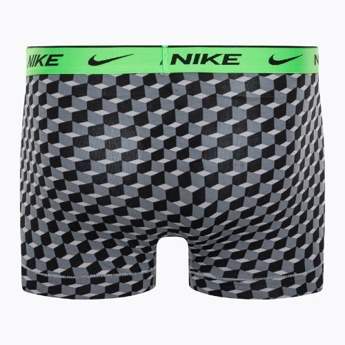 Herren Boxershorts Nike Everyday Cotton Stretch Trunk 3Pk BAU geo block print/cool grey/black