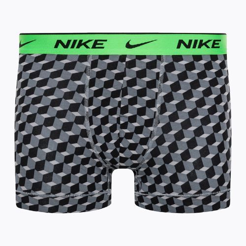 Herren Boxershorts Nike Everyday Cotton Stretch Trunk 3Pk BAU geo block print/cool grey/black