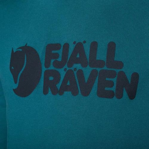 Herren-Trekking-Sweatshirt Fjällräven Logo Hoodie Tiefsee