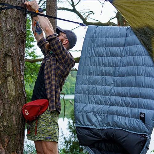 AURA Nom 200 180 cm/links Stahlschlafsack