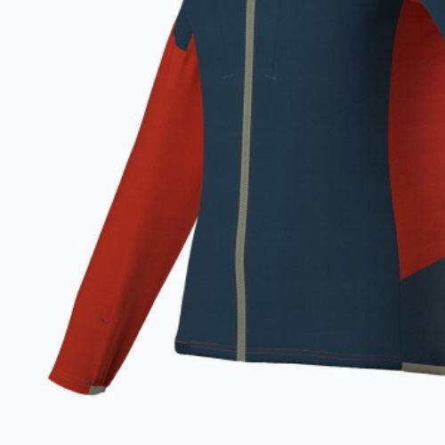 Women's La Sportiva Session Tech Hoody sturmblau/kirschtomatenfarbenes Trekking-Sweatshirt