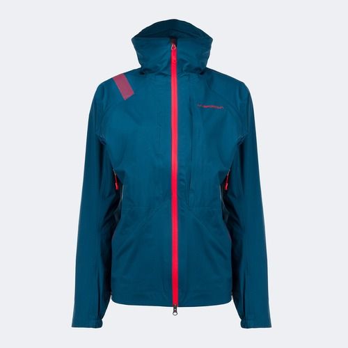 La Sportiva Crizzle EVO Shell Damen Regenjacke Sturm Blau/Kirsche Tomaten Membran