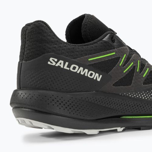 Herren Salomon Pulsar Trail Laufschuhe schwarz/schwarz/grüner Gecko