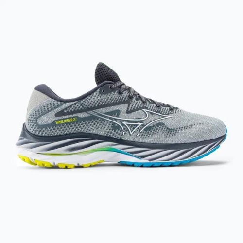 Herren Laufschuhe Mizuno Wave Rider 27 perlblau/weiß/bolt2neon