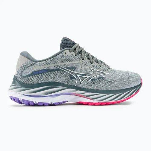 Damen Laufschuhe Mizuno Wave Rider 27 perlblau/weiß/highvpink