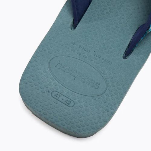 Herren Havaianas Surf Material silber/blau Pantoletten