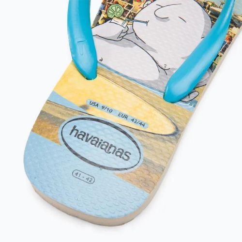 Herren Havaianas Top Street Pantoletten weiß/blau