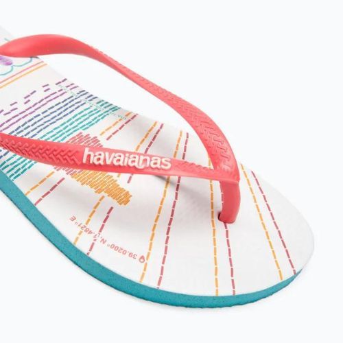 Havaianas Slim Local Soul Ibiza Damen Pantoletten rot/blau/orange