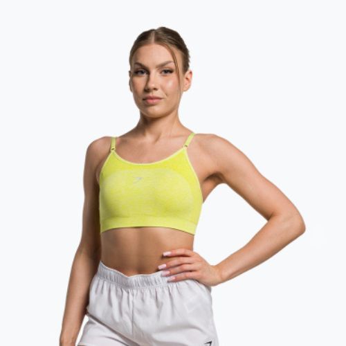 Gymshark Flex Strappy Sports glitch gelb meliert Fitness-BH