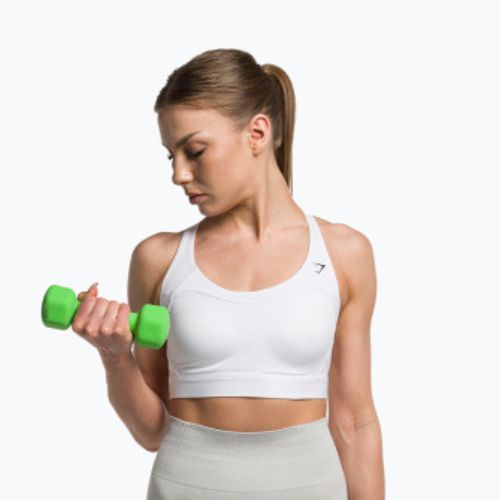 Gymshark Racer Rücken Training Sport Fitness-BH weiß