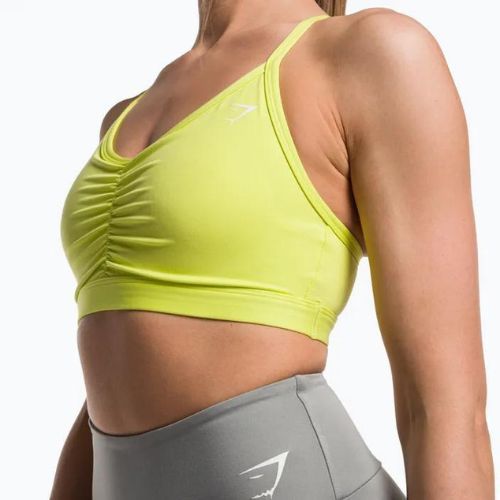 Gymshark Ruched Training Sport glitch gelb Fitness-BH