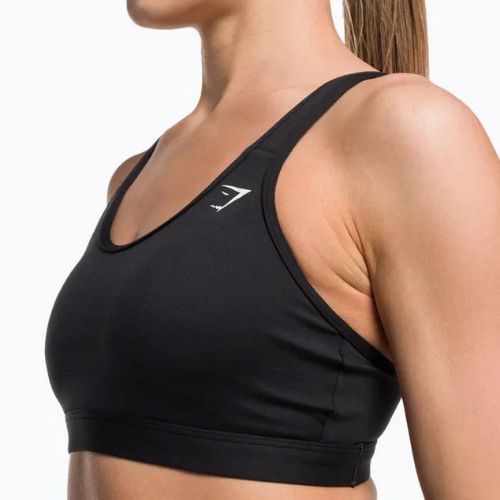 Gymshark Scoop Neck Training Sport Fitness-BH schwarz