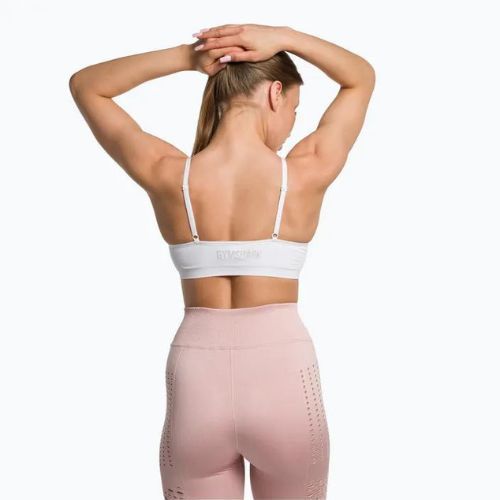 Gymshark Nahtloser Bralette High Neck Fitness-BH weiß