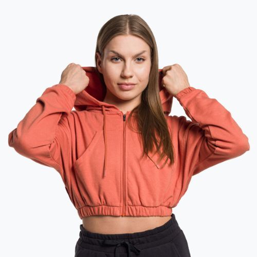 Damen Trainingssweatshirt Gymshark KK Twins Zip Up Crop orange