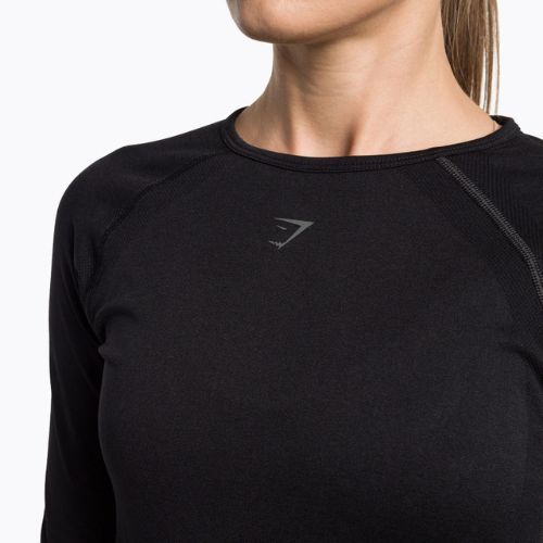 Damen Training Langarm Gymshark Flex Top schwarz