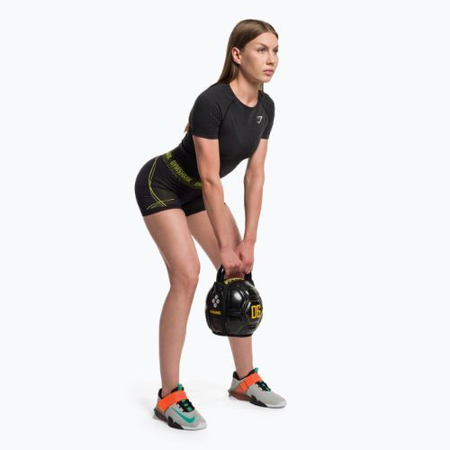 Damen Trainings-T-Shirt Gymshark Vital Seamless schwarz/mergel