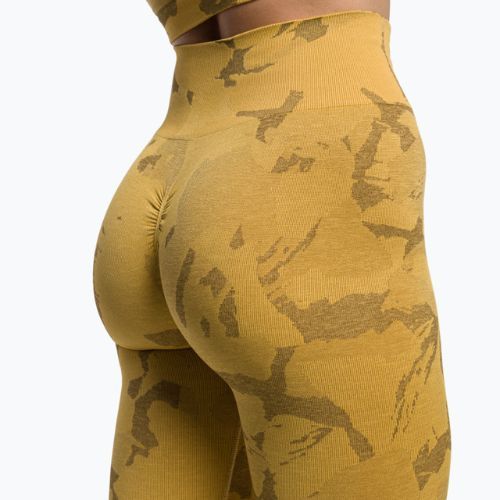 Damen Trainingsleggings Gymshark Adapt Camo Savanna Seamless gelb/weiß