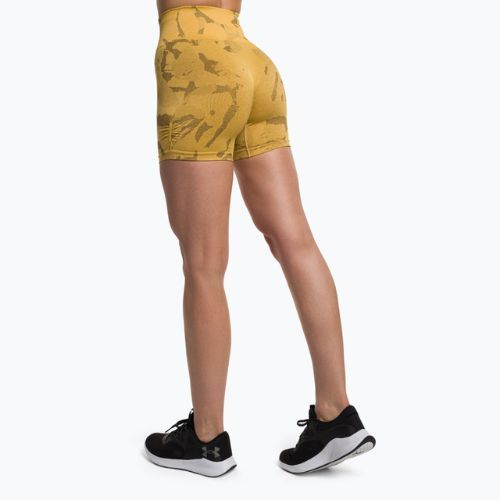 Damen Trainingsshorts Gymshark Adapt Camo Savanna Nahtlos indisch gelb