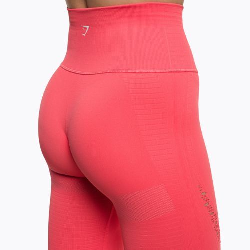 Damen Trainingsleggings Gymshark Energy Seamless polka rosa/weiß