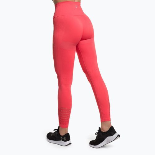 Damen Trainingsleggings Gymshark Energy Seamless polka rosa/weiß