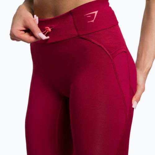 Damen Trainingsleggings Gymshark Pulse bordeauxrot