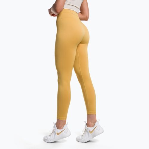 Damen Trainingsleggings Gymshark Studio indisch gelb