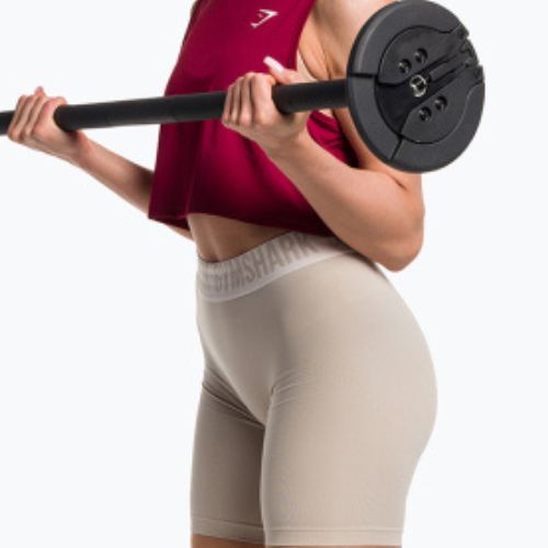 Damen Gymshark Fit Radfahren Trainingsshorts kieselgrau