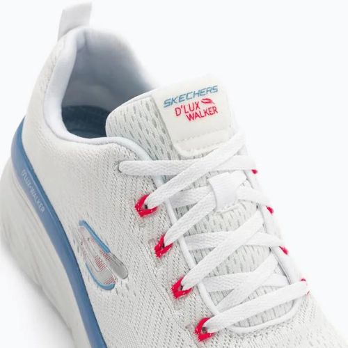 SKECHERS Damen D'Lux Walker Let It Glow weiß/rosa/blau Turnschuhe
