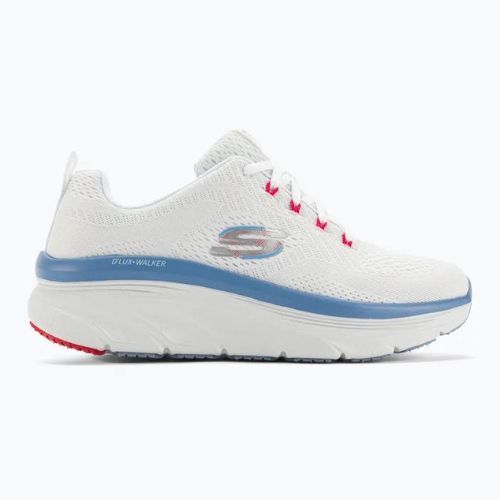 SKECHERS Damen D'Lux Walker Let It Glow weiß/rosa/blau Turnschuhe