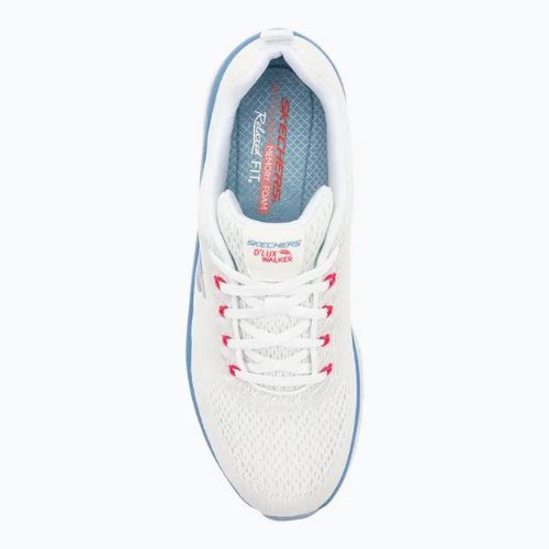 SKECHERS Damen D'Lux Walker Let It Glow weiß/rosa/blau Turnschuhe