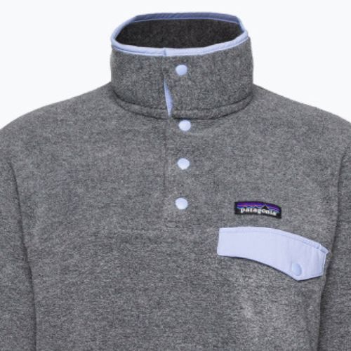 Patagonia Damen LW Synch Snap-T P/O nickel w/blass periwinkle Fleece-Sweatshirt