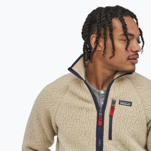 Herren Patagonia Retro Pile el cap khaki Fleece-Sweatshirt