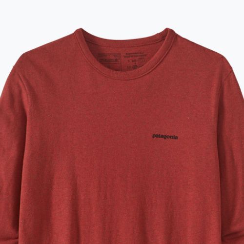 Damen-Trekking-T-Shirt Patagonia P-6 Logo Responsibili-Tee LS Wurzelholz rot