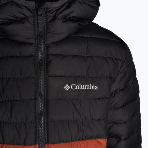 Columbia Powder Lite Hooded Kinder Daunenjacke warp rot/shark