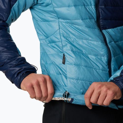 Columbia Platinum Peak Herren Daunenjacke mit Kapuze shasta/collegiate navy