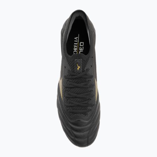 Mizuno Morelia Neo IV Beta Elite MD Herren Fußballschuhe schwarz/gold/schwarz