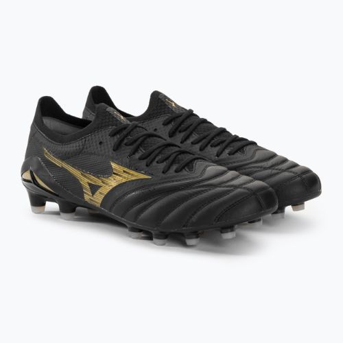 Mizuno Morelia Neo IV Beta Elite MD Herren Fußballschuhe schwarz/gold/schwarz