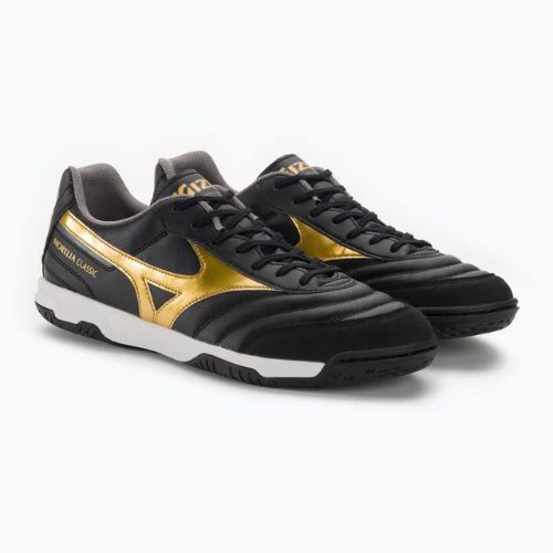 Mizuno Morelia Sala Classic IN schwarz/gold/dunkel Schatten Männer Fußballschuhe