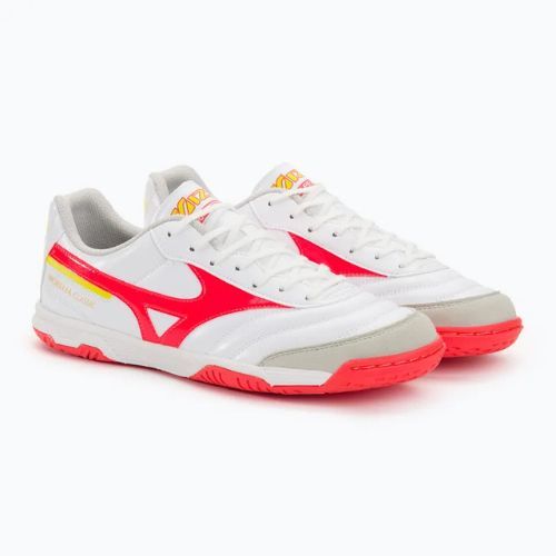 Mizuno Morelia Sala Classic IN weiß/flery coral2/bolt2 Herren Fußballschuhe