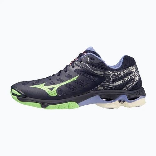 Herren Volleyballschuhe Mizuno Wave Voltage Abendblau / Tech Grün / Lolite