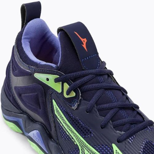 Herren Volleyballschuhe Mizuno Wave Momentum 3 Abendblau / Tech Grün / Lolite