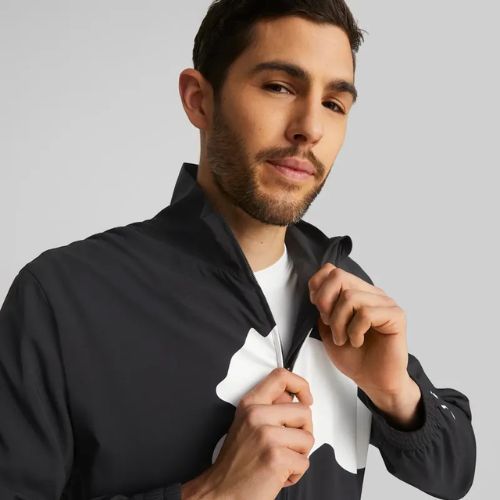 Herren Trainingsjacke PUMA Train Big Cat Gefüttert Woven puma schwarz