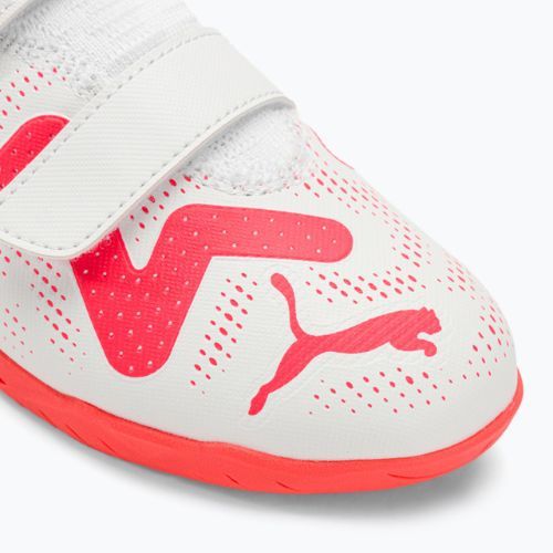 PUMA Future Play IT V Jr Kinder Fußballschuhe puma weiß/feuerorchidee
