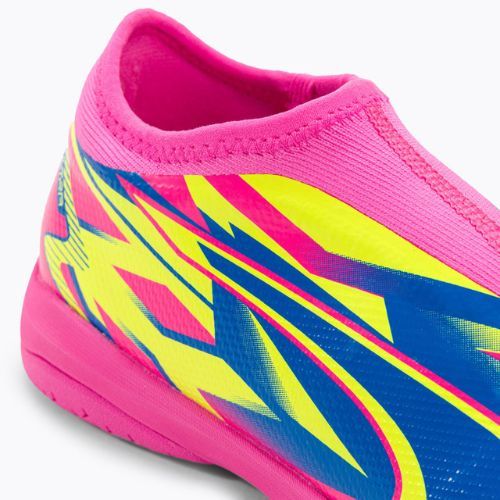 PUMA Ultra Match LL Energy IT+Mid Jr Kinder Fußballschuhe leuchtend pink/ultra blau/gelb alert