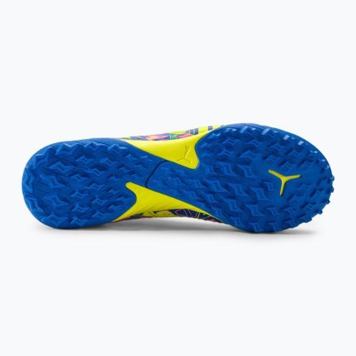 PUMA Future Match Energy TT + Mid Jr Kinder Fußballschuhe Ultra Blau/Gelb Alert/Leuchtend Pink