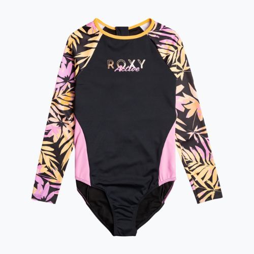 ROXY Active Joy Kinderschwimmbody anthrazit zebra Dschungel Mädchen