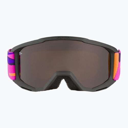 Alpina Piney Kinder Skibrille schwarz/rosa matt/orange